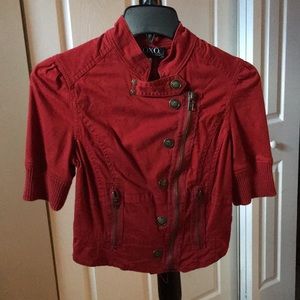 XOXO cropped motorcycle jacket